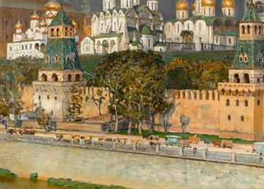 俄罗斯艺术家画作中的教堂和修道院